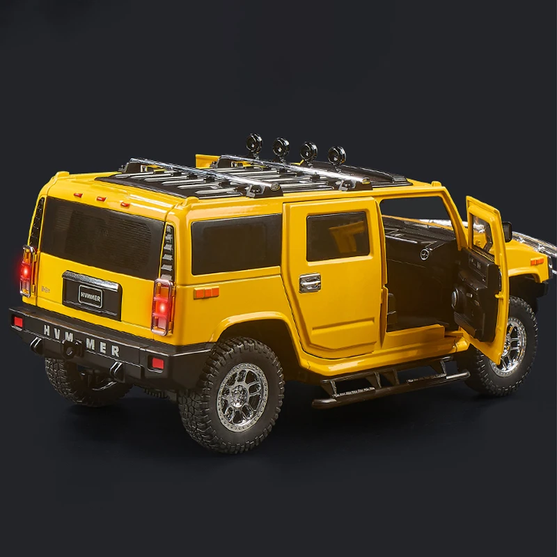 1:18 Hummer H2 Alloy Off Road Car Diecast Metal Model Sound