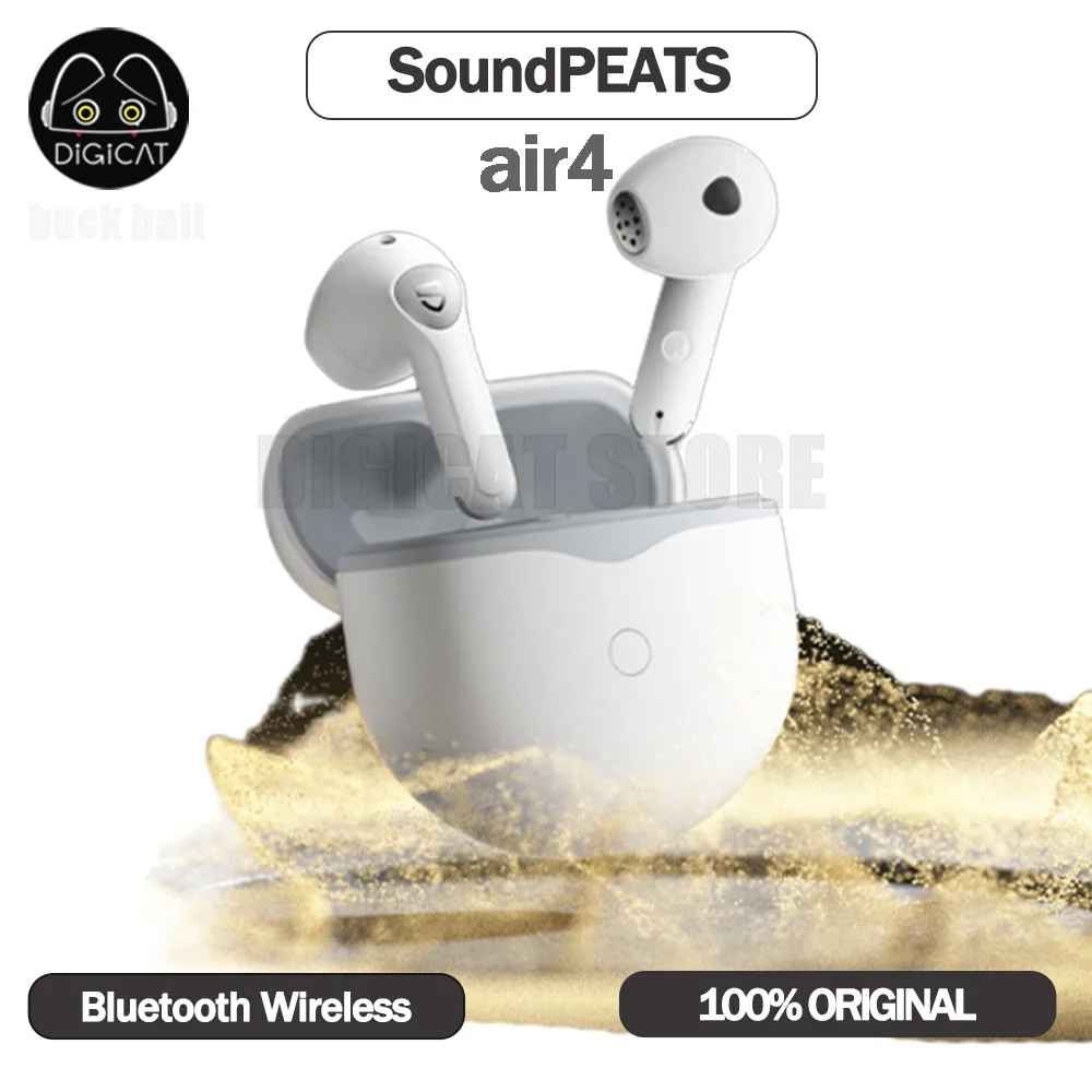 

SoundPEATS Air4 Wireless Earphone Bluetooth HiFi Headphones Active Noise Reduction ANC 26h Playtime ENC 88ms Low Latency Earbuds