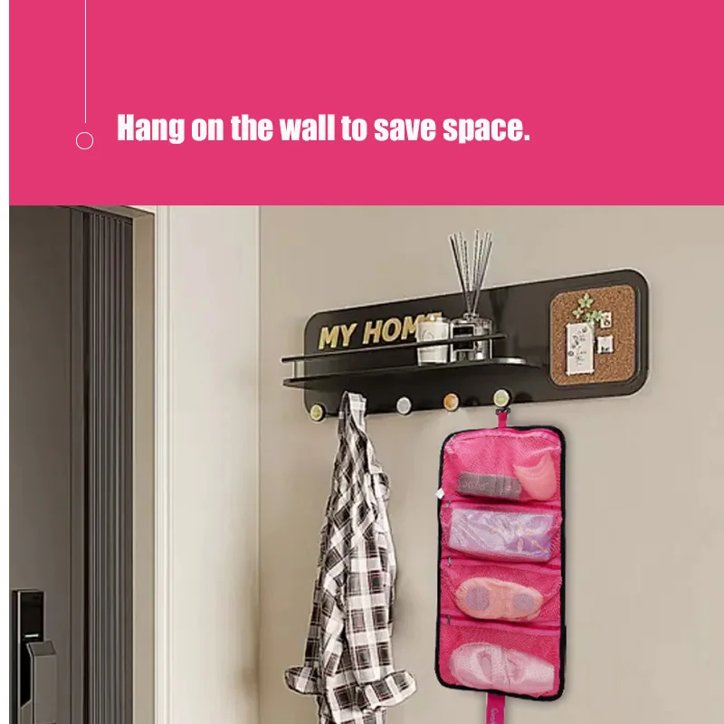 Sansha High Quality Waterproof Hanging Storage Bag Black Fushia Portable Bag 92BB1012P 5