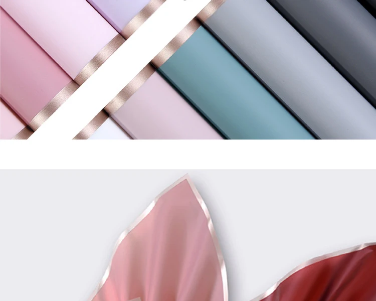 20pcs/lot Golden Border Rose Floral Wrapping Paper Korean Style Semitranparent Gift Wrap Florist Flower Bouquet Wrapping Paper