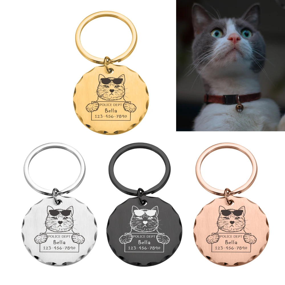 

Custom Dogs Accessories Dog Medal with Engraving Name Plate for Dog Cat Anti-lost ID Tags Personalized Pet Cats Puppy Collar Tag