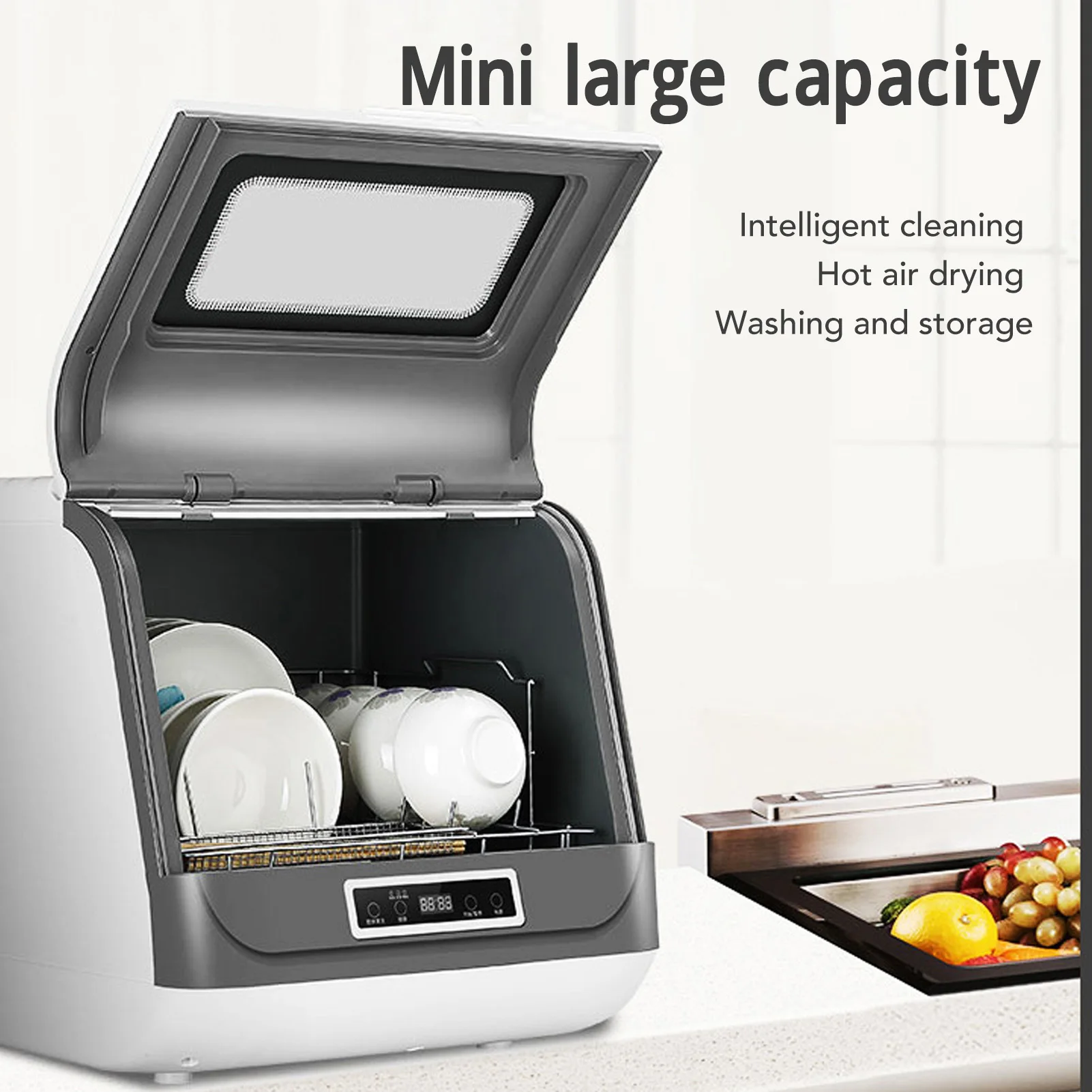 COMFEE' Portable Dishwasher, Countertop Dishwasher with 3 Place Settings,  Mini Dishwasher with More Space Inside, 6 Programs - AliExpress