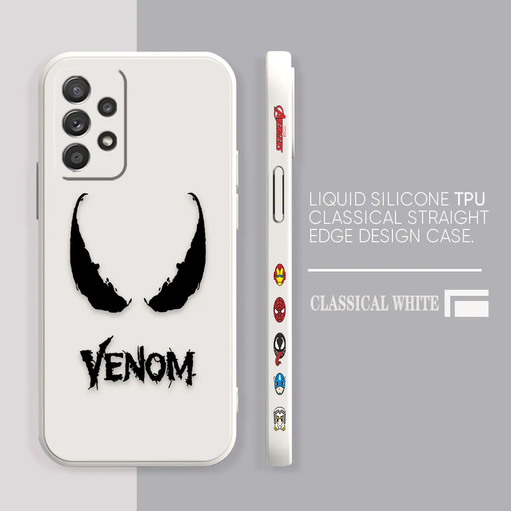 thumbnail image 1 of Funda para Samsung Galaxy A91 A73 A72 A71 A53 A52 A51 A42 A33 AO3S 4G 5G funda de silicona líquida Simple Marvel Comics Venom, 1 of 5