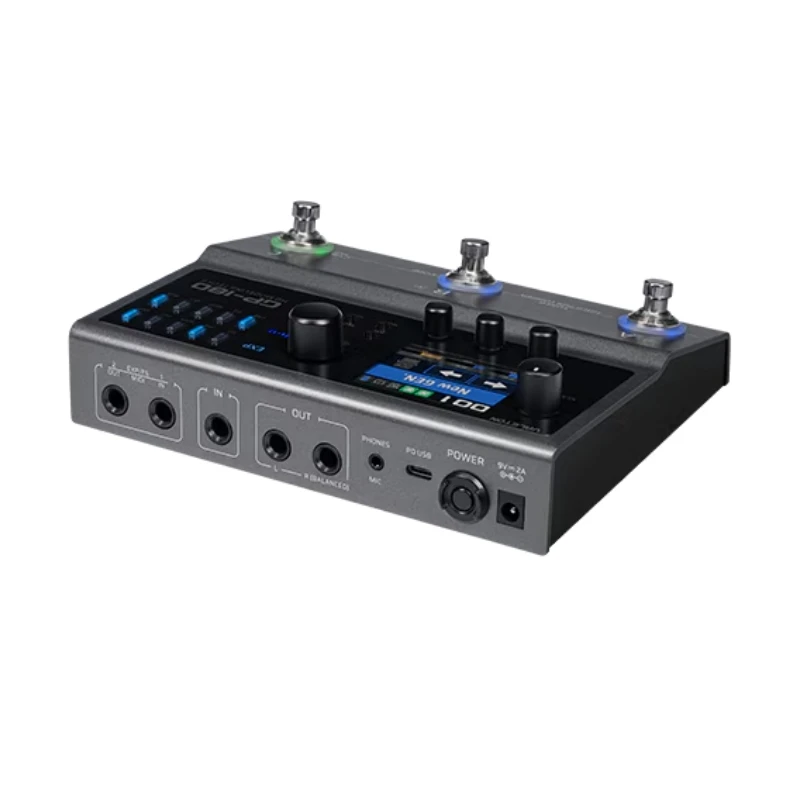 Valeton GP-180 디지털 멀티 이펙트 프로세서, 스튜디오 및 휴대용으로 사용 가능한 6입력/4출력 오디오 인터페이스 기능 탑재