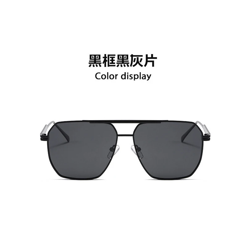 

2023 Metal Double Beam Sunglasses for Men Unisex Irregular Polygonal Pilot Fishing Outdoor Trend Polarized Sun Glasses