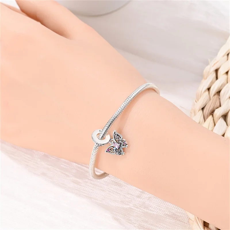 925 Silver DIY Beads Romantic Classical Series Guardian Flower Pendant Fit pand 3mm Original Bracelet For Women Jewelry Gift New