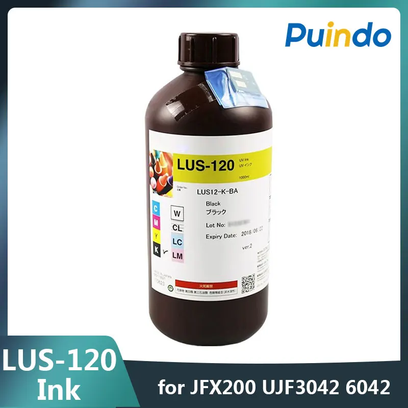 

Original LUS-120 Ink 1000mL Ink With Chip PR100 PR200 Primer for JFX200 UJF3042 6042 Inkjet Printer M Y C K LC LM CL W