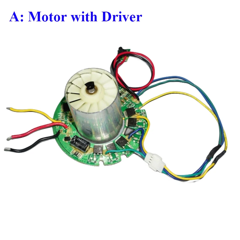 고속 미니 브러시리스 덕트 전기 블레이드 선풍기 모터 드라이버 보드, 헤어 드라이어용 섬유 나일론 임펠러, DC 24V, 50W, 35mm, 3 상