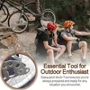 1pc Stainless Steel Monkey & Sasquatch Survival Tool Card Keychain - Durable, Multifunctional, Rust-Resistant - Perfect for Outd 4