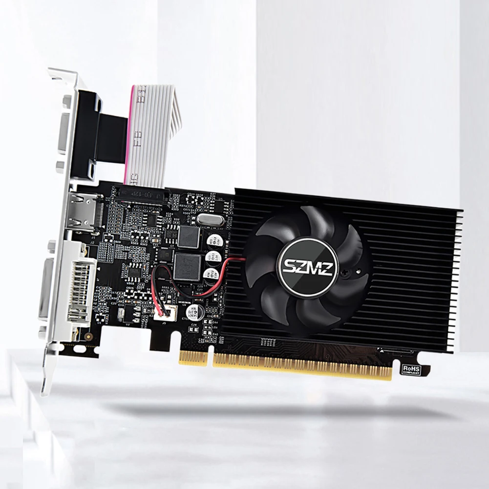 Desktop Gaming Placa de Vídeo 4gb Ddr3 128bit Pci-e2.0 16x Low Profile Placa Gráfica com Ventilador de Refrigeração para Desktops pc e Servidores Gt730 - Imagem 5