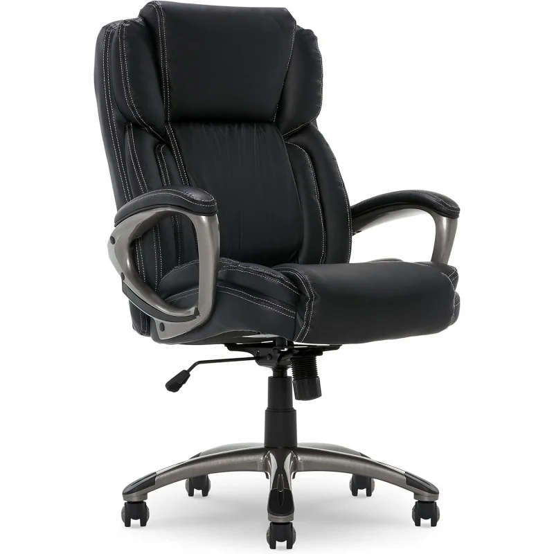 

Serta Garret Executive Office, Adjustable Ergonomic Computer Chair with Layered Body Pillows, Waterfall Seat Edge, Bonded Leathe