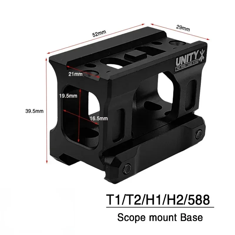 2026 Tactical Fast Riser Mount For Aimpoint M5s/M5b/T2/R5/Duty RDS Red Dot Sight Scope Universal 20mm Rail Heightening Bracket