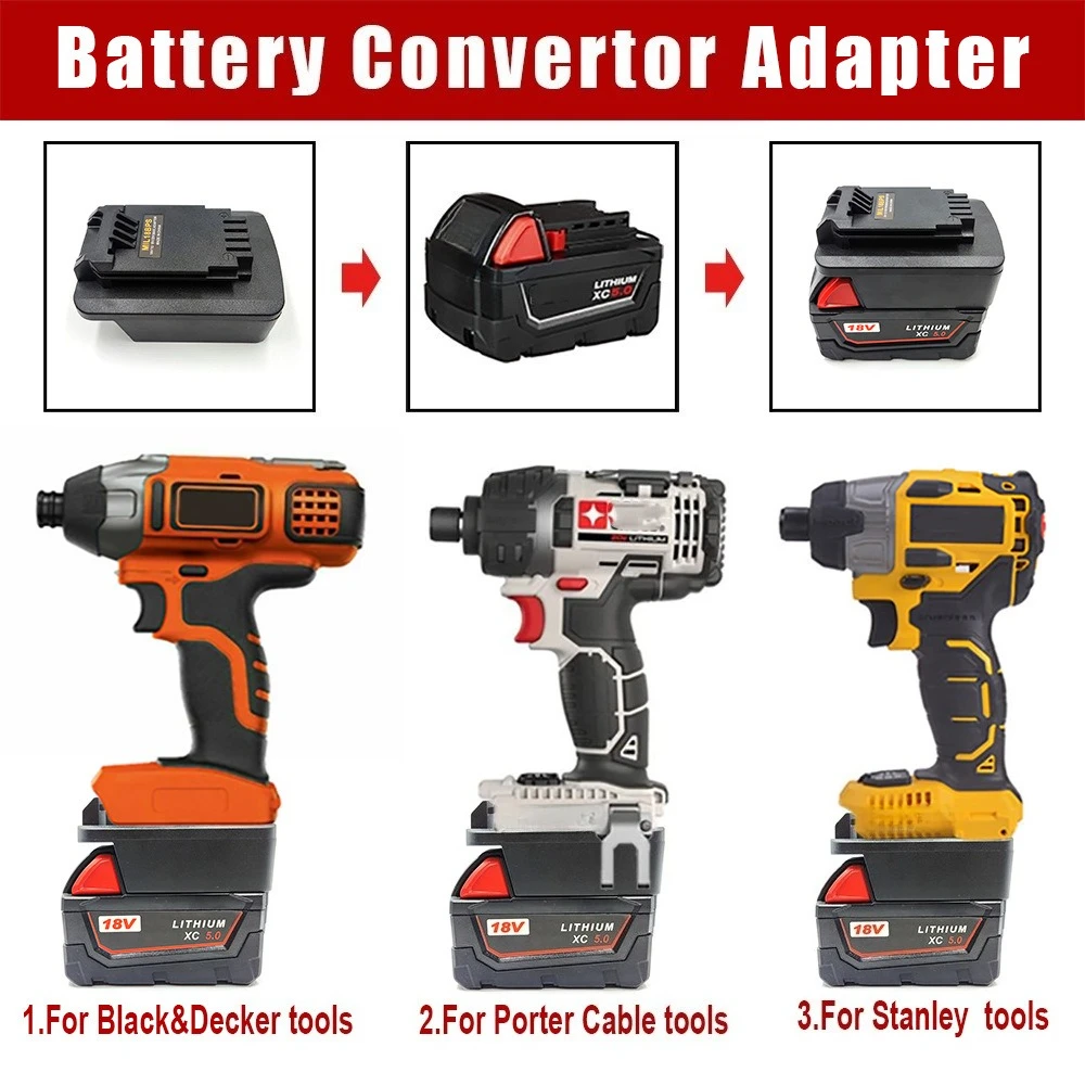 Dewalt/Milwaukee/Makita 18-20V 배터리용 배터리 어댑터는 Black&Decker/Porter&Cable/Stanley 18-20V 도구로 변환됩니다.