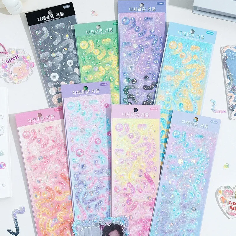 

2Pcs Kawaii Sticker Fancy Full Set Junk Journal Stickers Decor Scrapbooking Cute Bear Series Idol Kpop Postcards