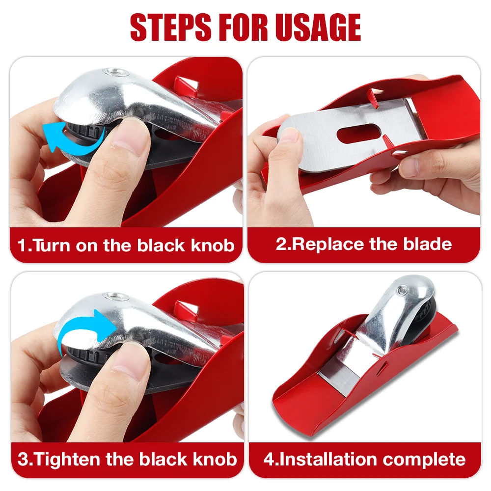 Woodworking Planer Mini Carpenter Hand Planer DIY Wood Planing Tool Adjustable Planing Depth Suitable For Wood Edge Trimming
