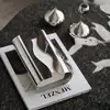 Nordic Stainless Tissue Case Mirror Napkin Holder Silvery Napkin Box Desktop Tissue Box Table Decoration Kitchen Accessories 1
