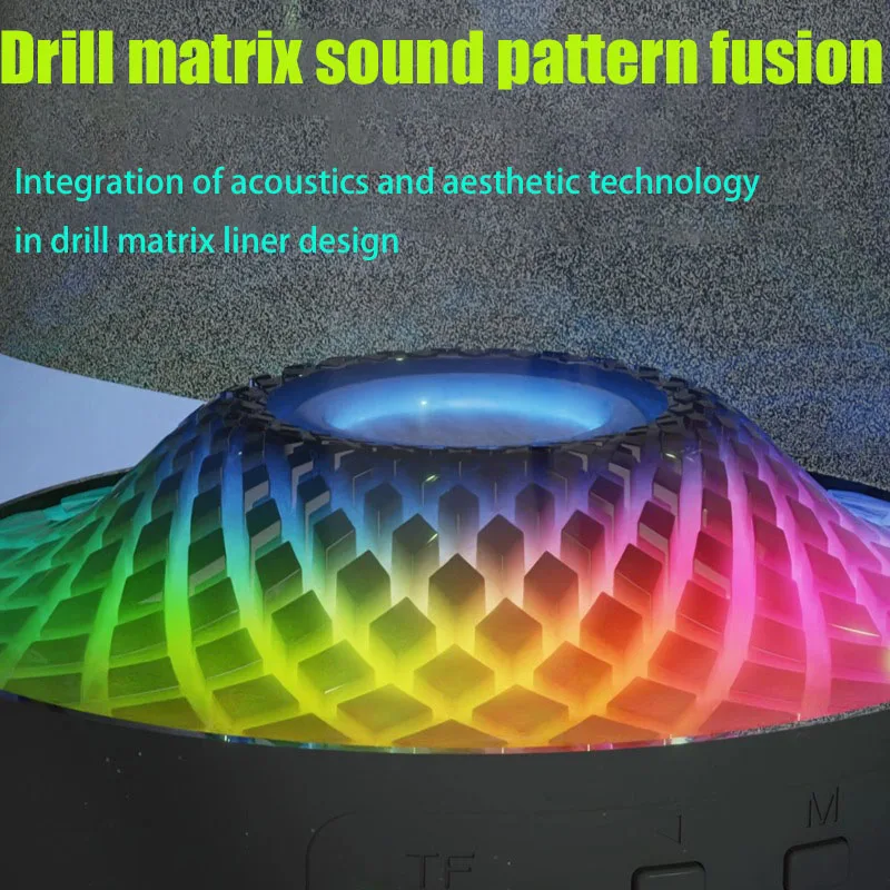 Portable Bluetooth Speaker 4-generation Glazed Bright light Heavy bass Transparent Glass