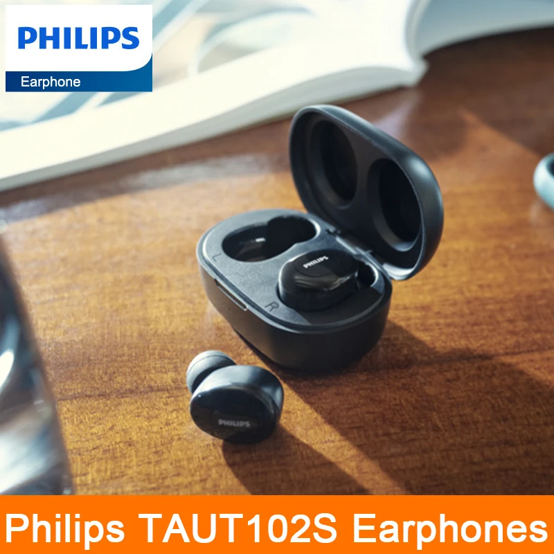 Philips Taut102S Auricolari Wireless Bluetooth 5.1 Auricolare Hd Microfono Chiamata Auricolari Hifi Stereo Musica Cuffie Standby Lungo