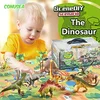 Dinosaurs World 3D Dino Educational Realistic Dinosaur Play Set Activity Play Mat Including T-Rex Triceratops Collection Toy Kid 1