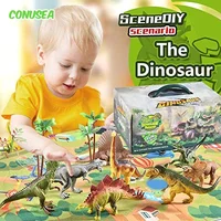 Dinosaurs World 3D Dino Educational Realistic Dinosaur Play Set Activity Play Mat Including T-Rex Triceratops Collection Toy Kid 1