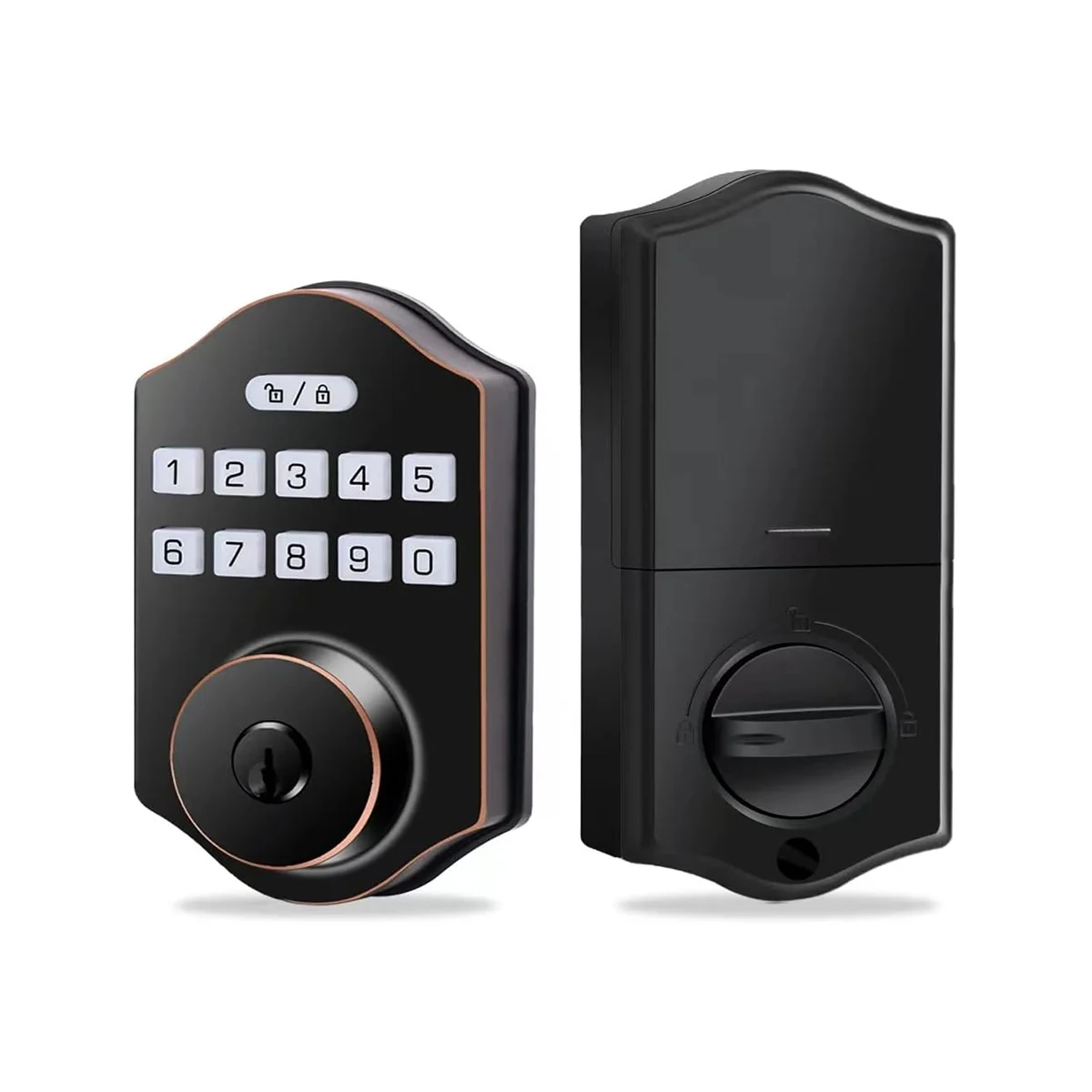 

Keyless Entry Door Lock, Electronic Deadbolt with Keypad, Auto Front Door Lock, 100 Users Codes with Anti-Peeking