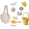 Kids Silicone Beach Toys for Kids Baby Sandbox Beach Toy Set with Bucket Shovel Other Accessories Water Game Play Outdoor Toy 5