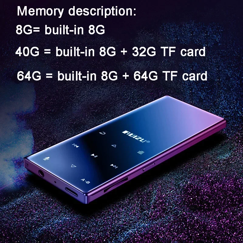 New Metal Bluetooth MP4 Player ruizu d29 Portable Lossless HiFi Music video Player Built in Speaker FM Radio E-book