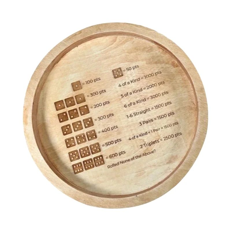 

Classical Farkle Game Tray for Exciting Play Enjoyment Elegant Texture Family Game Tray Rolling Tray