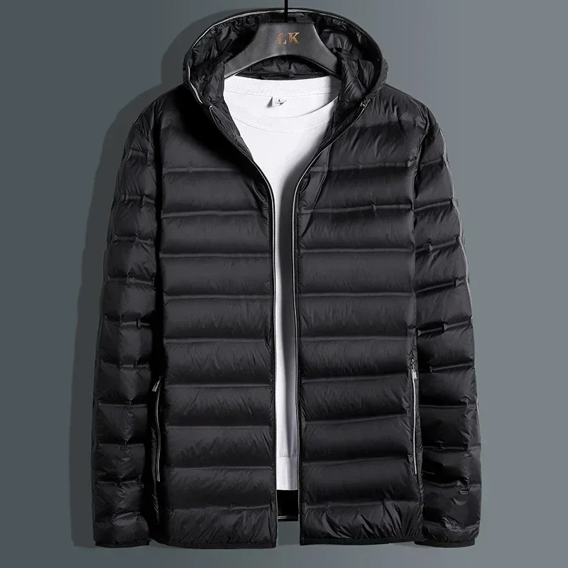 Men Down Padded Jacket Lightweight Spring Puffer Coat Male Ultra