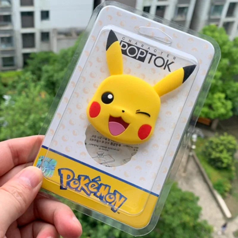 

Pokémon Pikachu Mobile Phone Air Bag Holder Portable Anti-lost Telescopic Cartoon Animation Multi-functional Adjustable Cute