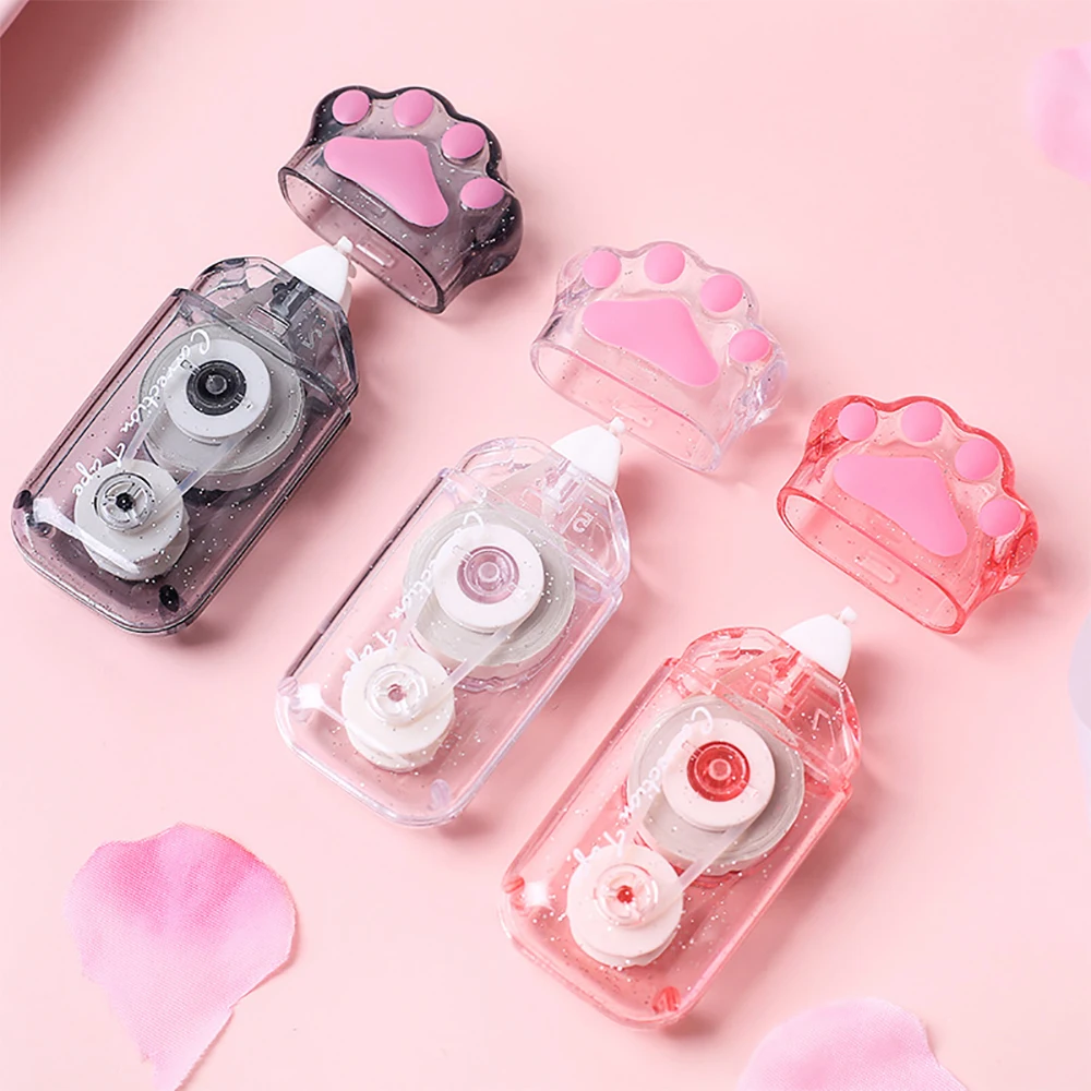 

1pc Cartoon Cat's Paw Correction Tape Portable Student Stationery Revision Tool Erasing Tape Random Shipment