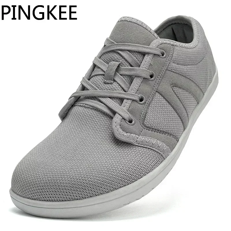 

PINGKEE Unisex Wide Toe Barefoot Shoes For Men Zero Drop Men's Original Casual Trekking Trail Running Mesh Breathable Sneakers