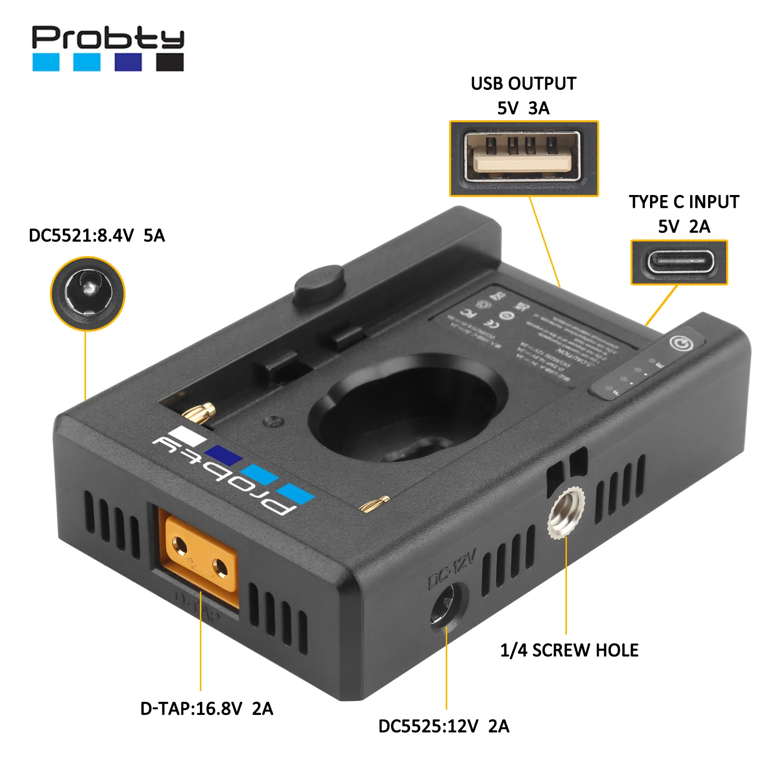 NP-F バッテリー充電器バッテリーアダプタープレート DC12V DC8V