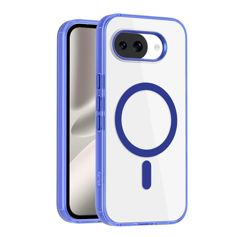 Luxury Clear Acrylic Magnetic Case with Wireless Charging and Shockproof Bumper Cover