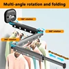 Sucker Retractable Cloth Drying Rack Collapsible Cloth Hanger Aluminum Wall Mount Indoor Space Saving Home Laundry Drying rack 2