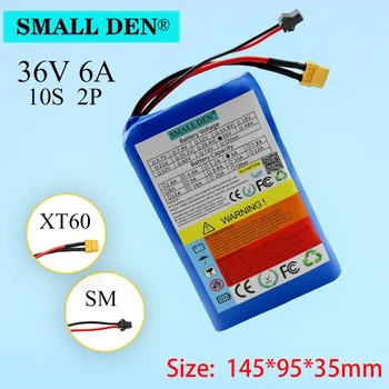 36V 6Ah 18650 lithium battery pack 10S2P 540W motor For E-tools scooter ultra-thin portable extension cells with BMS +2A Charger