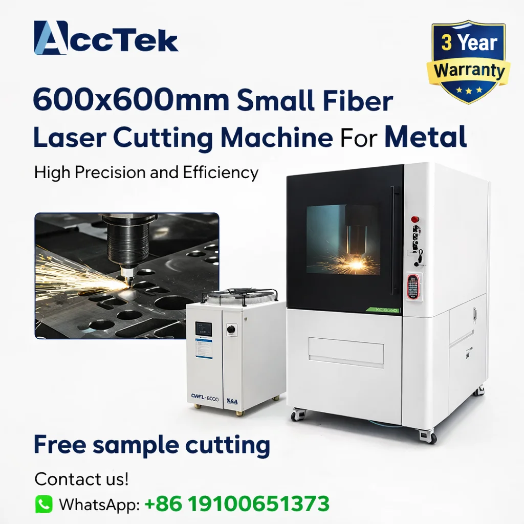 ACCTEK 신형 3축 CNC 자동 광섬유 레이저 절단기 6060 사이즈 1500w 2000w CNC 철강 금속 보석 광섬유 레이저 커터