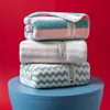 1Pc 34x75cm Colorful Striped Hand Towel Coral Fleece Home Soft Velvet Hair Cloth Bathroom Shower Clean Washcloth 1