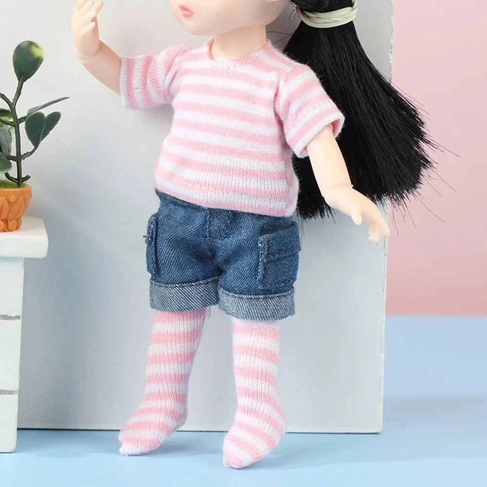 Ob11 Puppe Kleidung Enge Hosen Mode Streifen Strumpfhosen Candy Farbe Leggings Für Für 1/12 BJD Puppe Strumpf Kinder Spielzeug – Detail 10