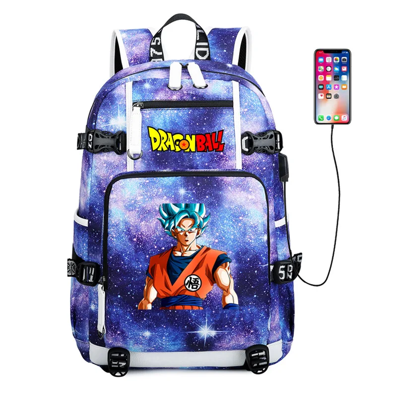 

Bandai Anime Dragon Ball USB Charging School Bag Dragon Ball Super Series Backpack Children's Backpack Schoolbag Boys and Girls