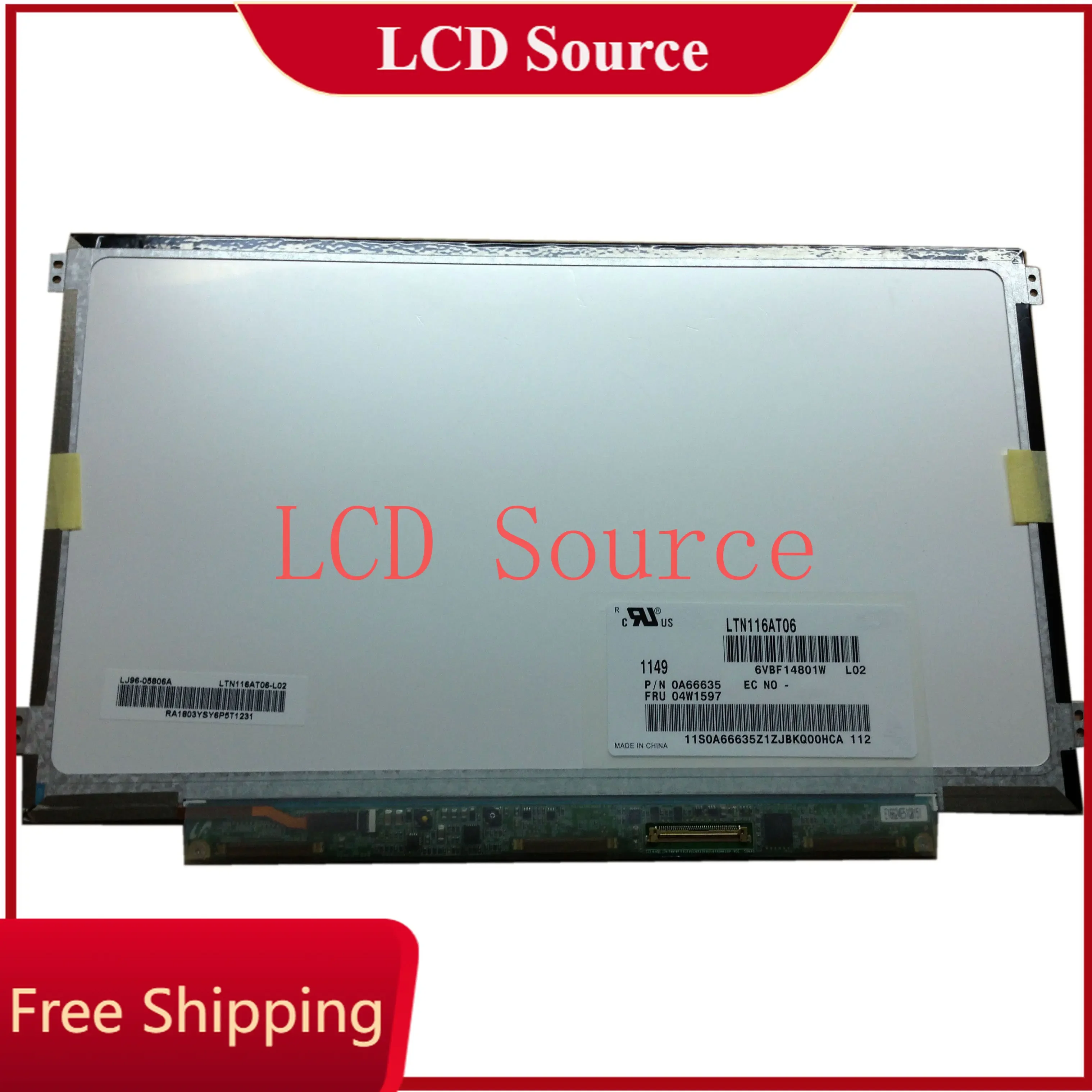 Dalle écran M116NWR1 R7 11,6 Pouces - LED LCD, Résolution 1366x768, Connecteur 30 Broches - Neuf Garantie 1 An