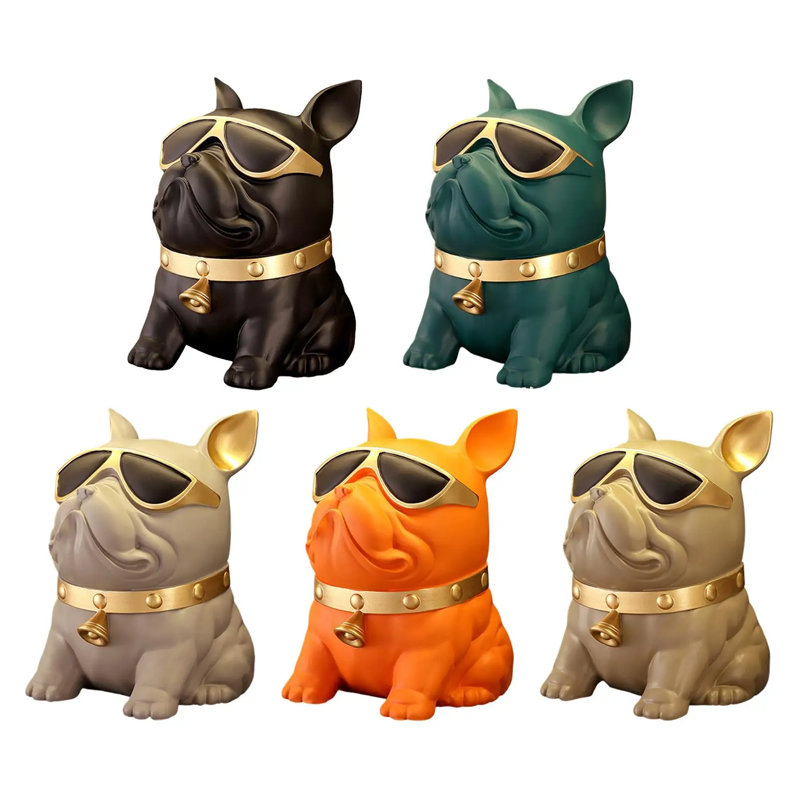 

Dog Tissue Box Dogs Figurine Ornament Home Decor Table Resin Sculpture Dog Storage Box for Office Entrance Bedroom