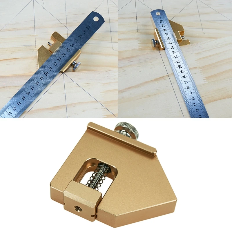 Aluminum Alloy Positioning Block Carpenter's Steel Ruler Locator for ...
