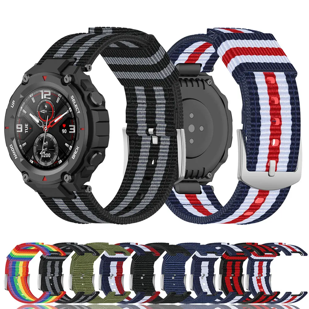 

Ремешок нейлоновый для наручных часов Huami Amazfit T-Rex Pro, мягкий воздухопроницаемый браслет для смарт-часов, аксессуары