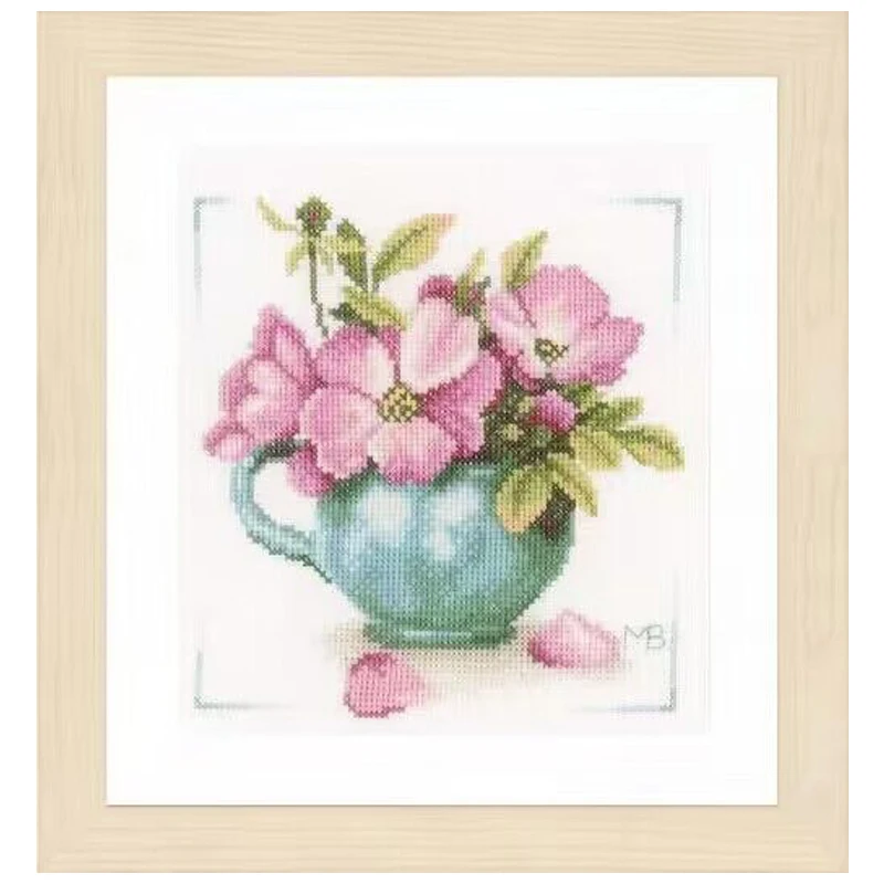 Top Quality Beautiful Counted Cross Stitch Kits Embroidered Home Decoration Lanarte PN-0164070 Wild Roses