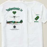 WWII German JG 54 Ace Pilot Walter Nowotny FW-190A-6 Fighter T Shirt. 100% Cotton Casual O-Neck T-shirt Loose Top New Size S-3XL 1