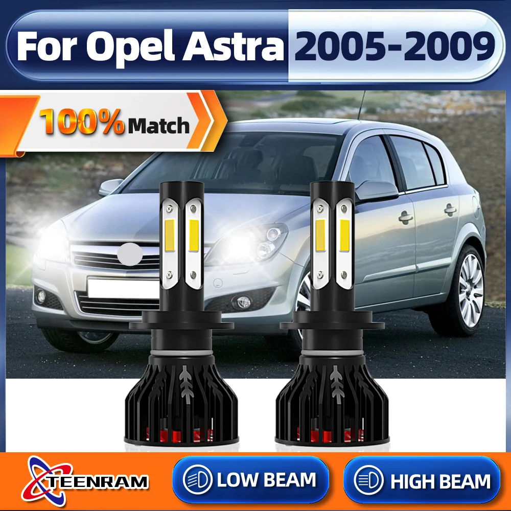 

2PCS LED Car Headlight Bulbs H7 Auto LED Headlamps CSP Chip Auto Lamps 6000K White For Opel Astra 2005 2006 2007 2008 2009
