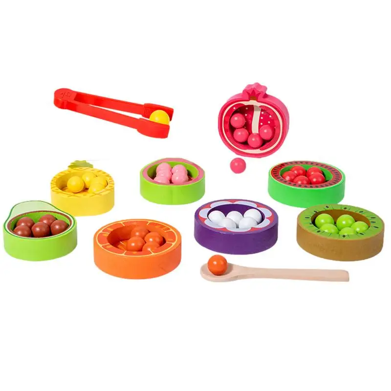 

Montessori Wooden Toys Wood Matching Bead Game Kids Learning Toys For Number Counting Color Recognition Educational Sorter