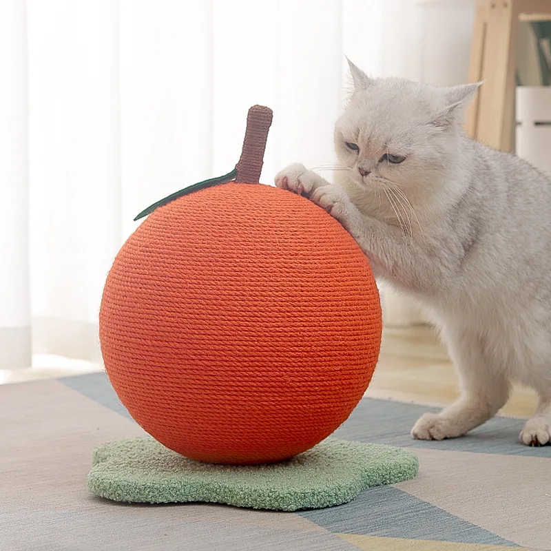 

Wood Pet Cat Scratching Ball Toy Kitten Sisal Rope Ball Grinding Paws Toys Cats Scratcher Wear-resistant Interactive Training