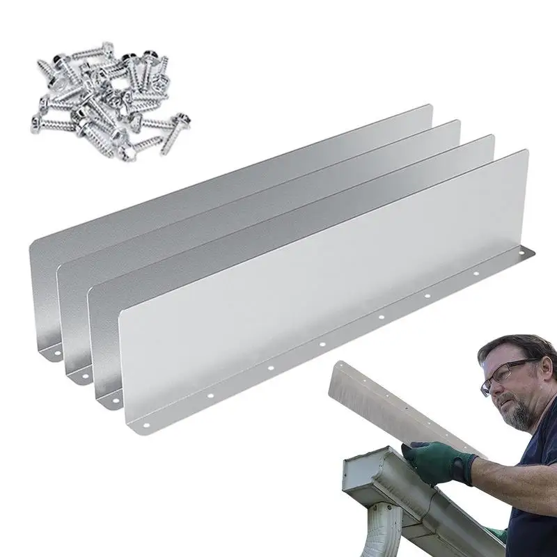 

Gutter Valley Splash Guard Gutter Splash Guards Downspout Extension Rain Gutter Downspout Splash Block 4Pcs/Set For Corners